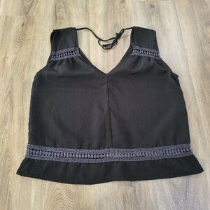 Harlowe Graham Sleeveless Top Blouse Goth Punk Grunge Dark Academia Crochet XS